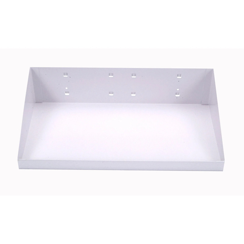 12 In. W x 6 In. D White Epoxy Powder Coated Steel Shelf for LocBoard